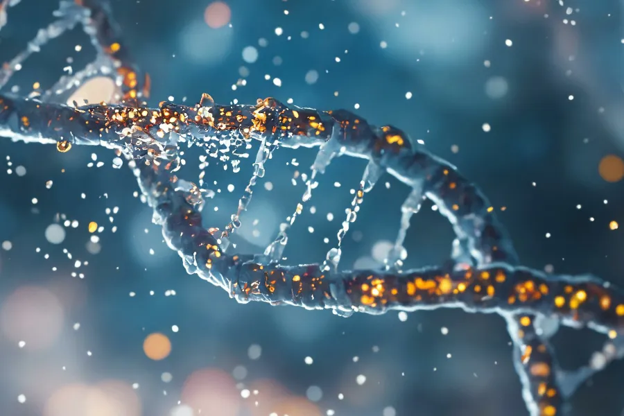 Regenerative-Medicine-Clinic 3D illustration of a DNA spiral. Schedule regenerative medicine treatment from Marina Fay, PA-C in Aventura-North Miami.